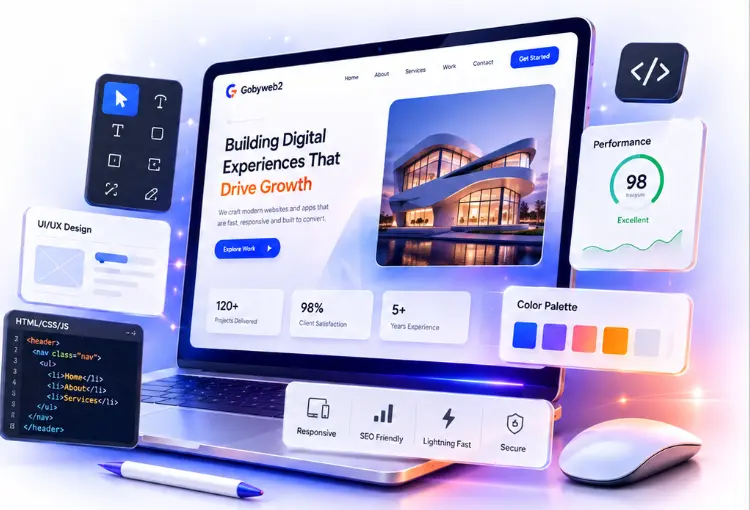 Creative web design and development services