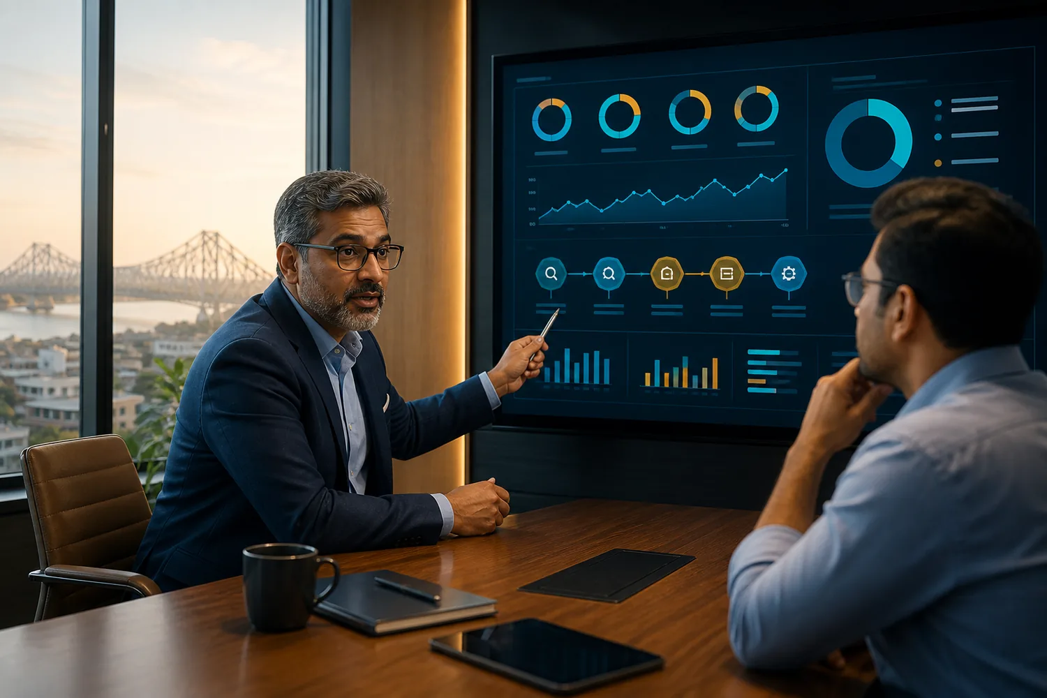 SEO consultant presenting a prioritised website audit roadmap