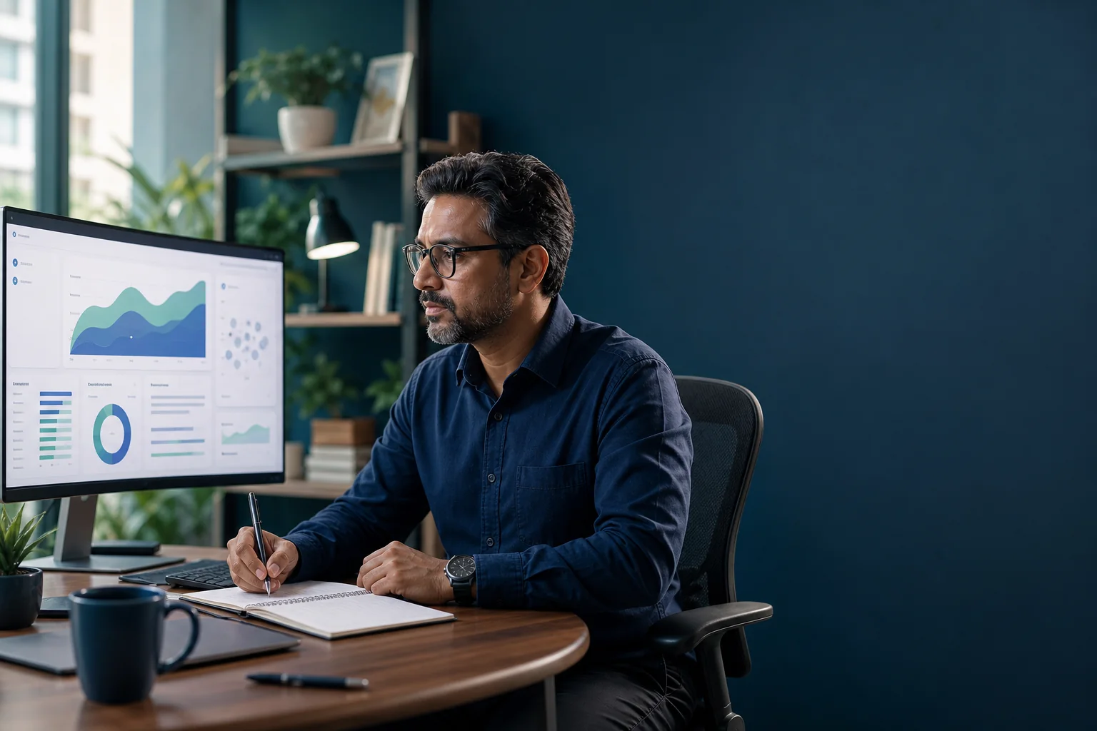 SEO strategist reviewing organic search performance for a Kolkata business